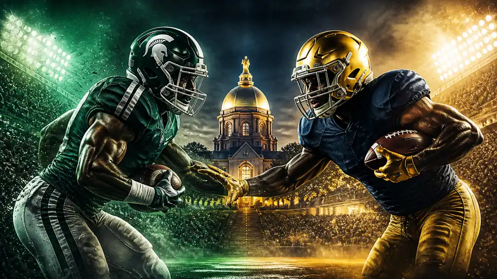 Notre Dame and Michigan State renew the Megaphone rivalry under the lights cover